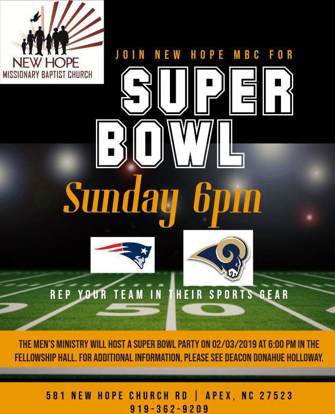 Super Bowl Sunday – New Hope Missionary Baptist