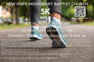 ABOUND 5K WALK @ New Hope Church Road Trailhead