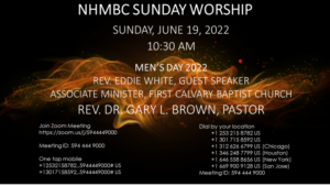 Worship Service - Men's Day