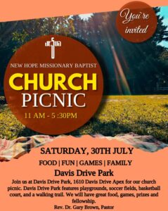 Church Picnic @ Davis Drive Park